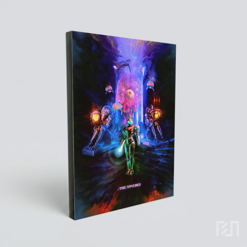 Poster Seni Digital Samus Aran Metroid