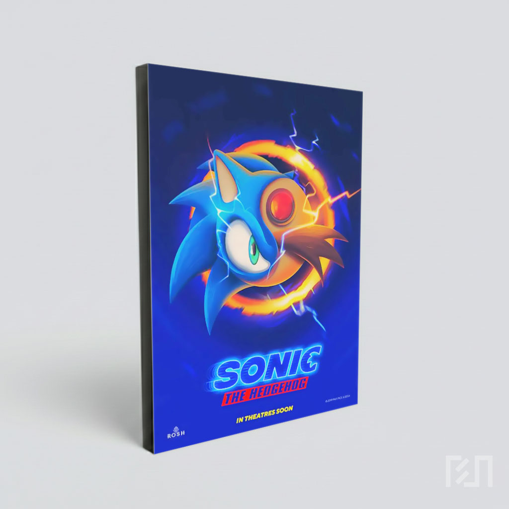Poster Seni Digital Sonic dan Dr. Eggman