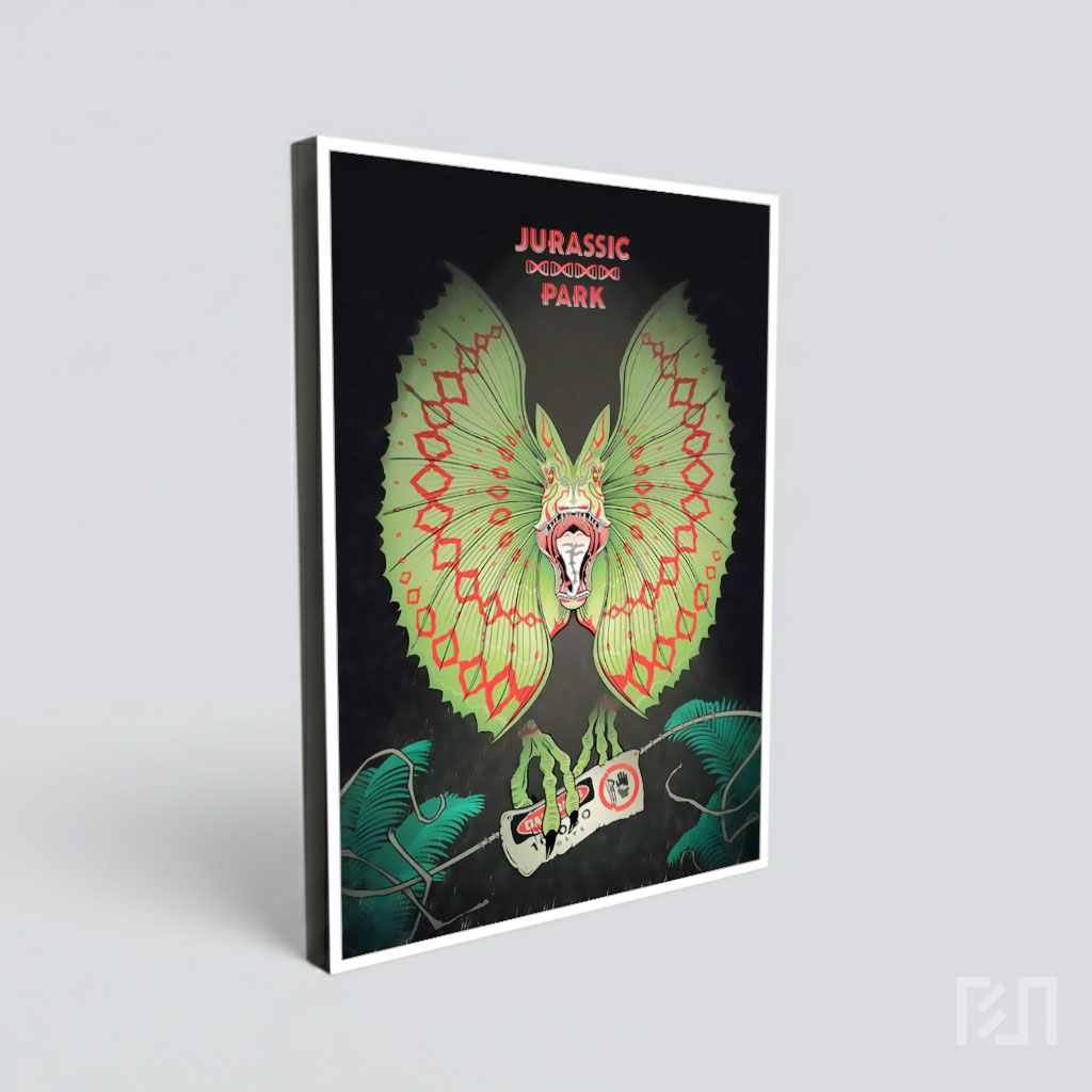 Poster Seni Dilophosaurus Jurassic Park