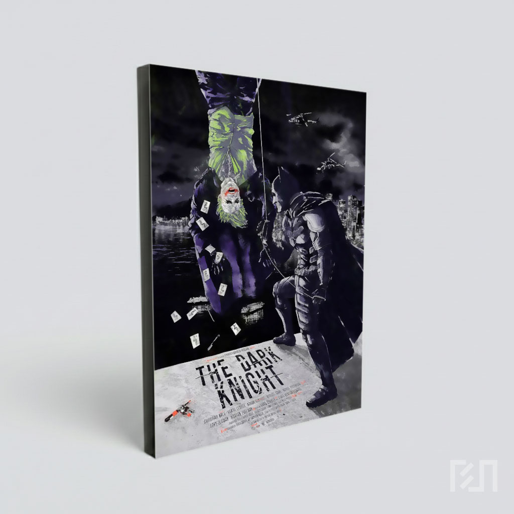 Poster Seni Fan Art The Dark Knight Batman dan Joker