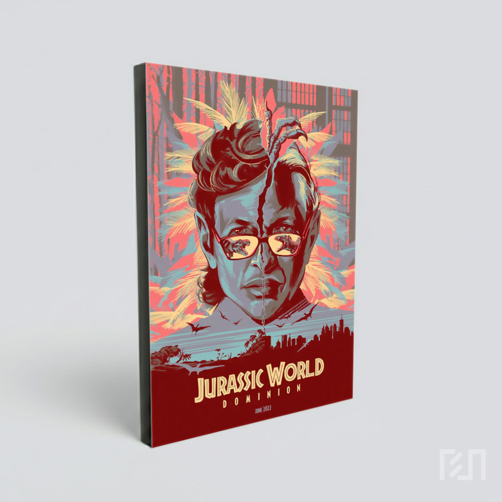 Poster Seni Fiksi Ilmiah Jurassic Park