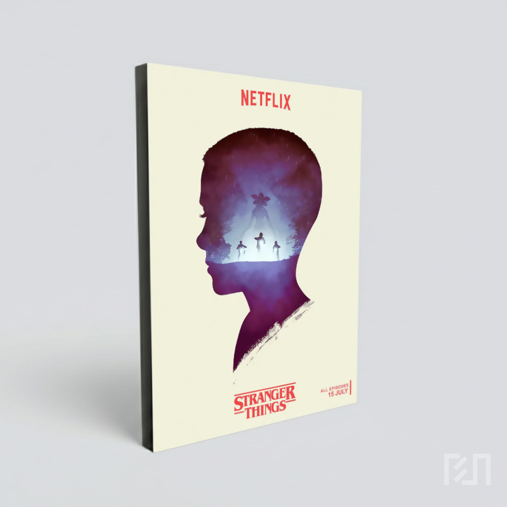 Poster Seni Fiksi Ilmiah Stranger Things