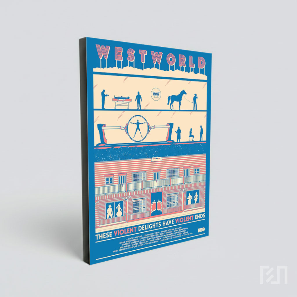 Poster Seni Fiksi Ilmiah Tema Westworld