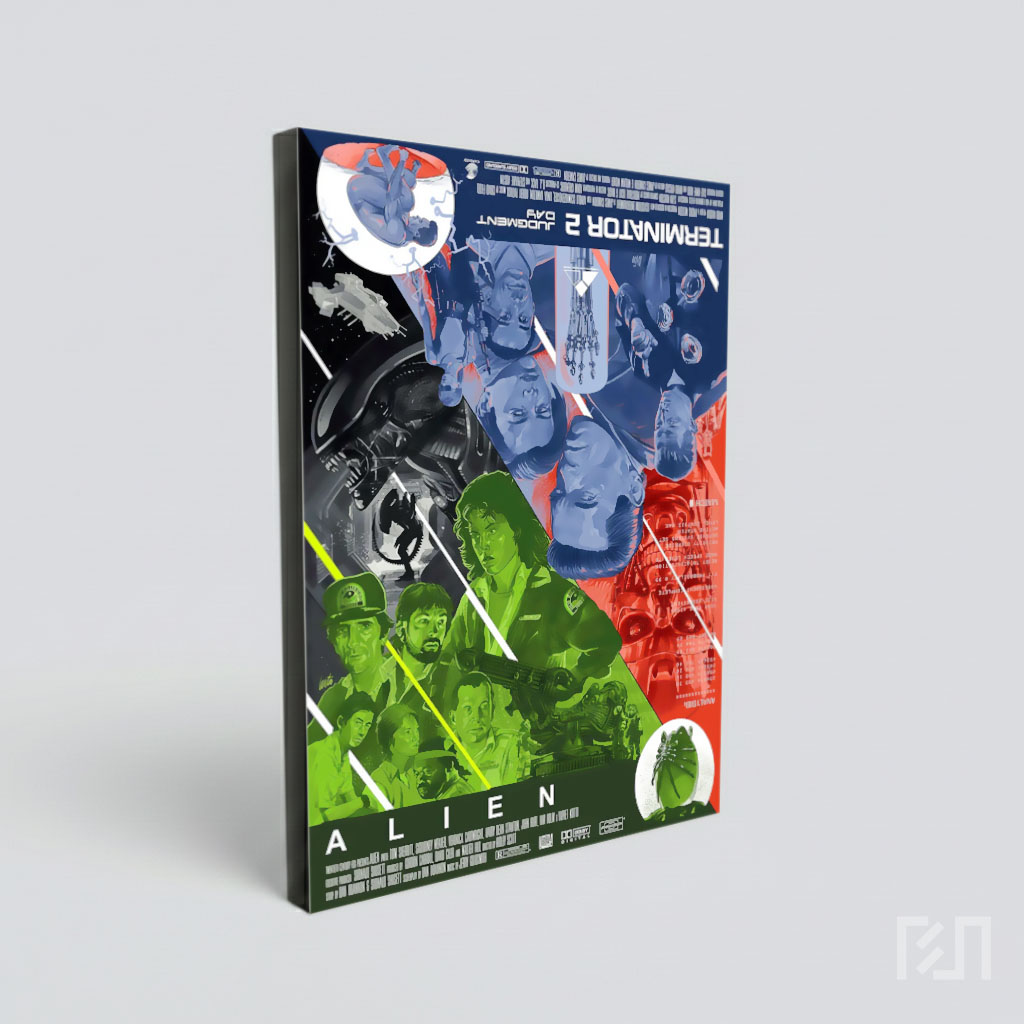 Poster Seni Film Alien vs Terminator