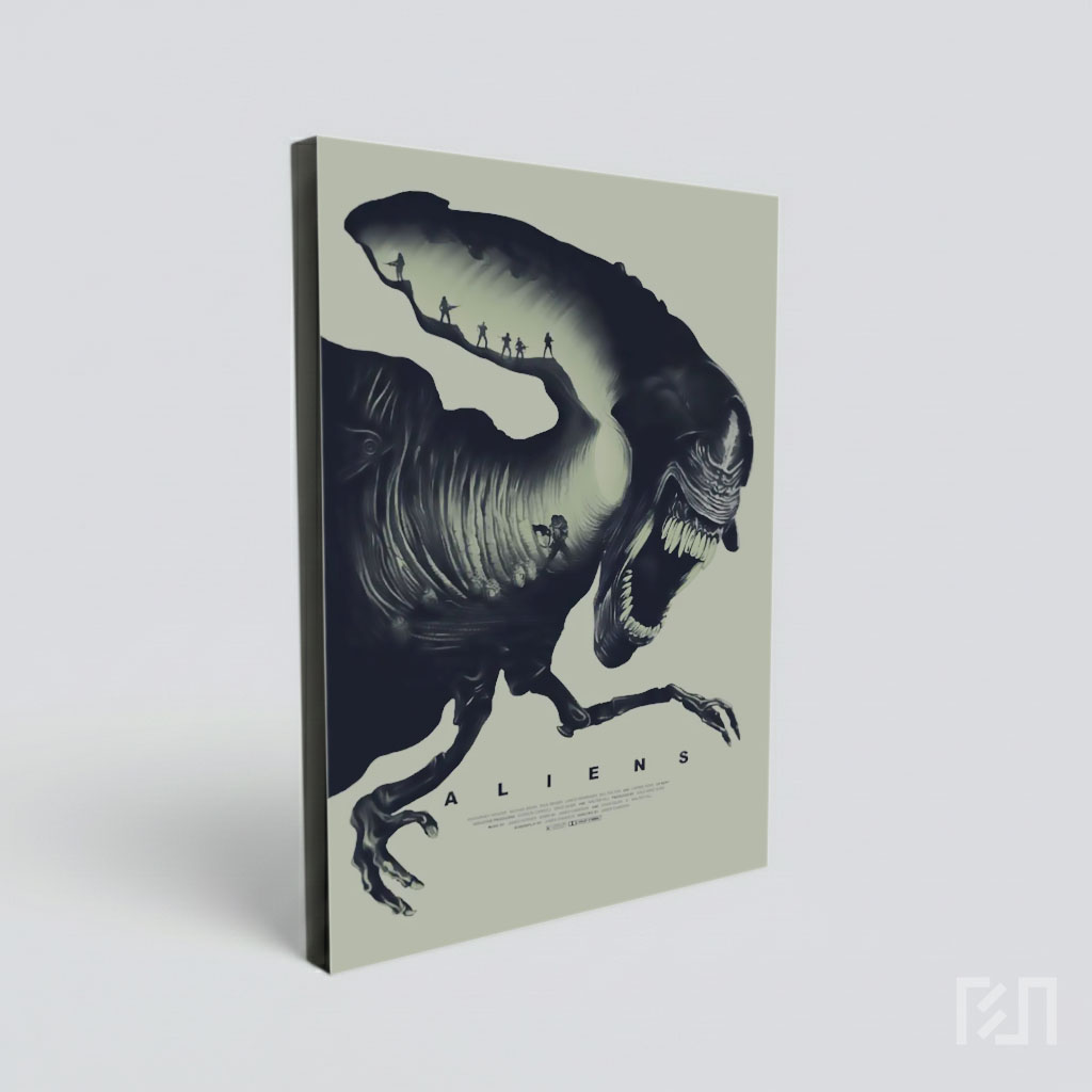 Poster Seni Film Aliens (1986) - Ilustrasi Xenomorph
