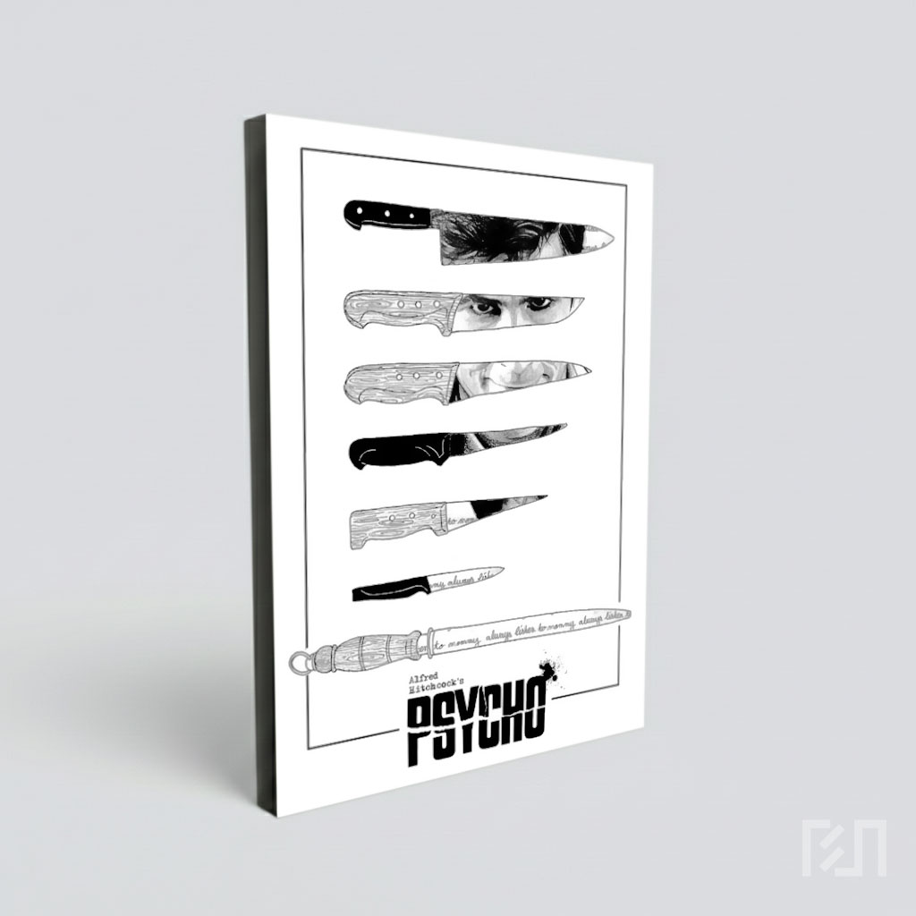 Poster Seni Film Horor Klasik Psycho