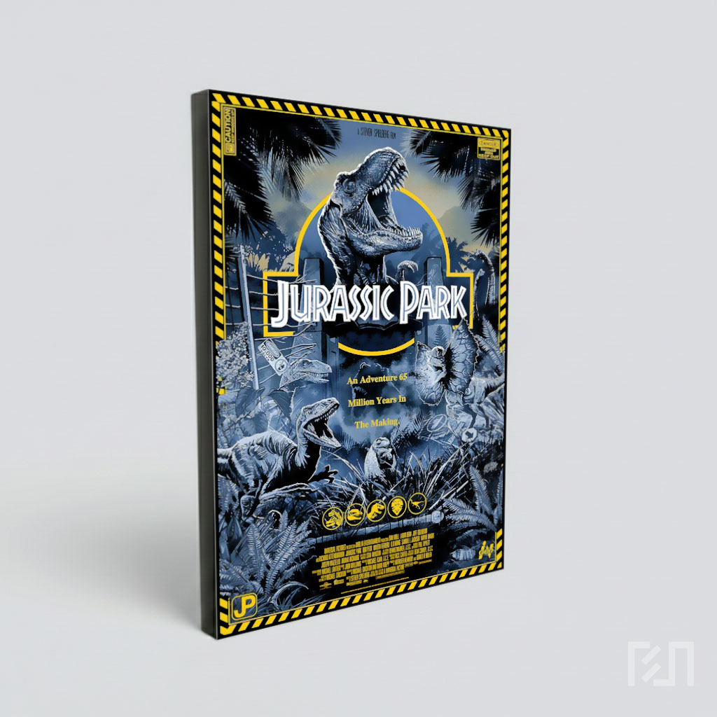 Poster Seni Film Jurassic Park dan Dinosaurus