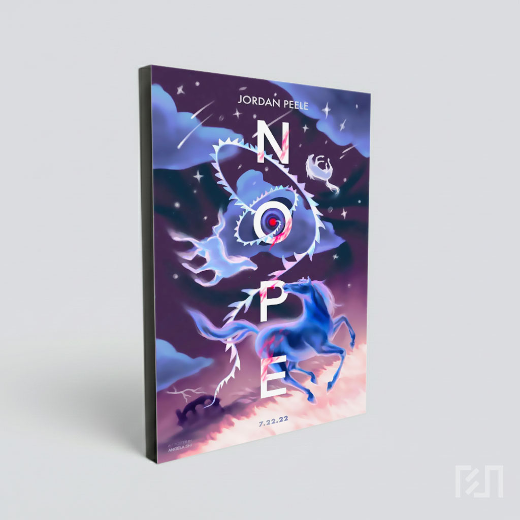 Poster Seni Film NOPE Sci-Fi Horor