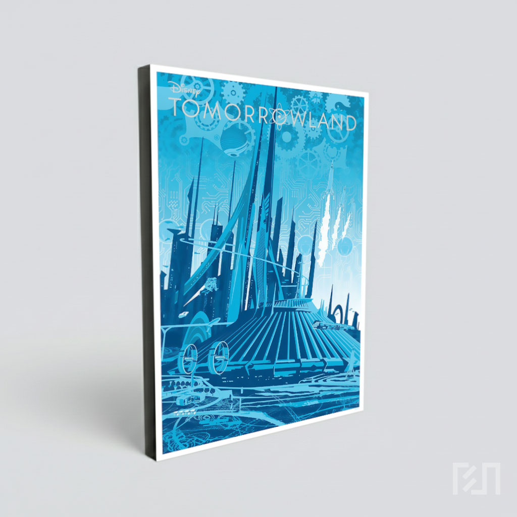 Poster Seni Futuristik Tomorrowland Disney