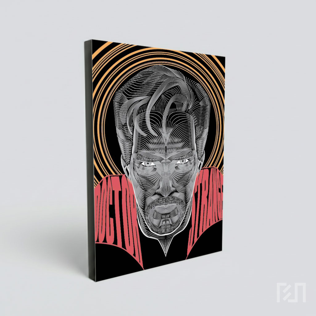 Poster Seni Garis Doctor Strange