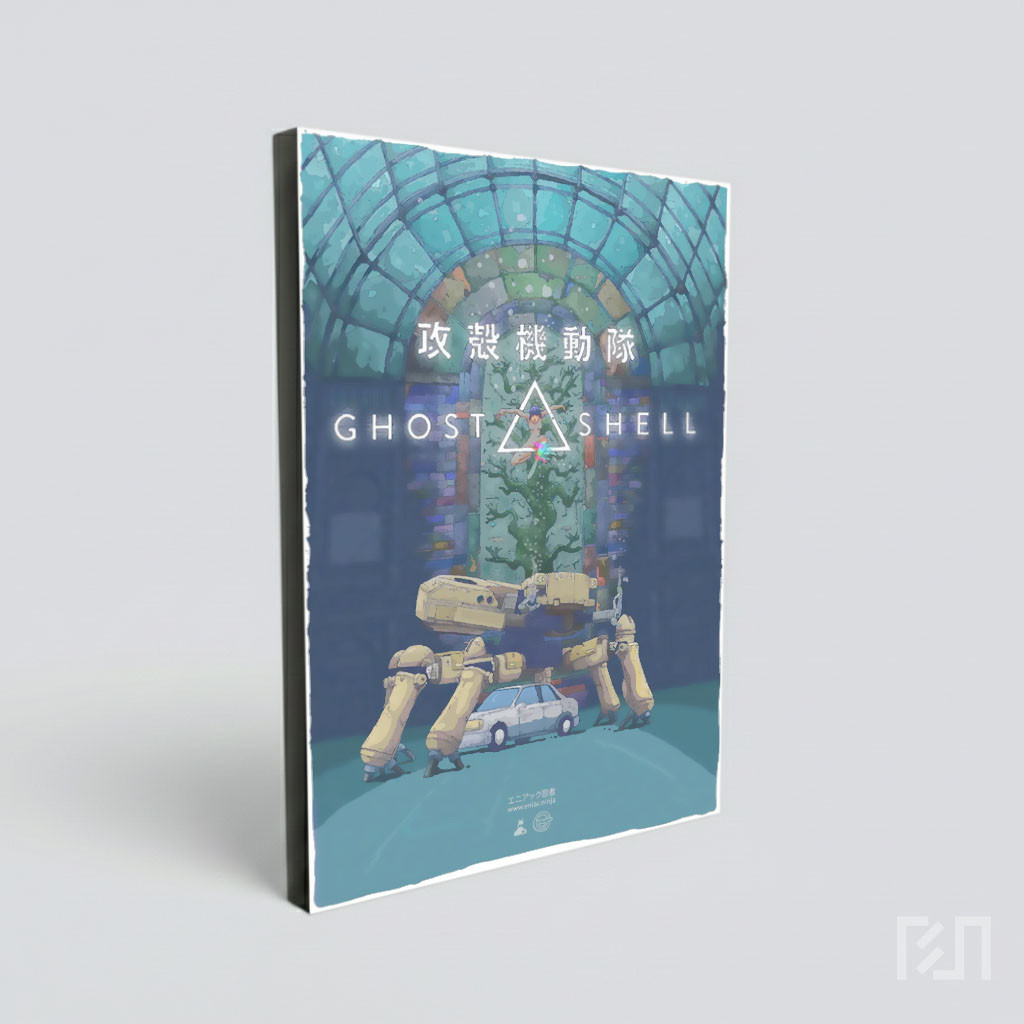 Poster Seni Ghost in the Shell Cyberpunk