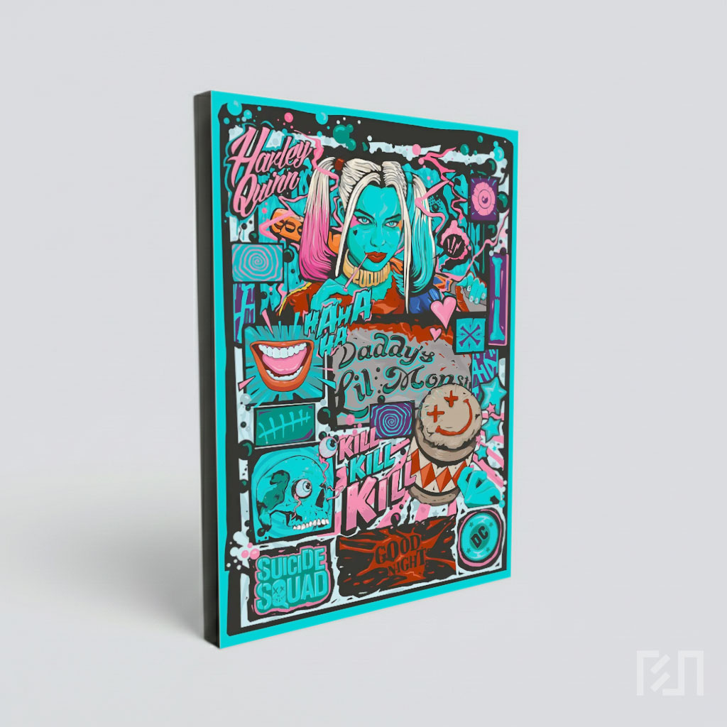 Poster Seni Harley Quinn Gaya Pop Art