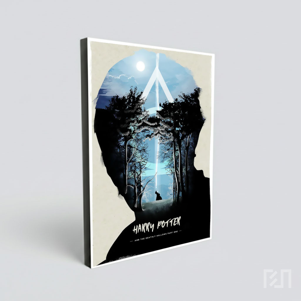Poster Seni Harry Potter dengan Siluet Ikonik