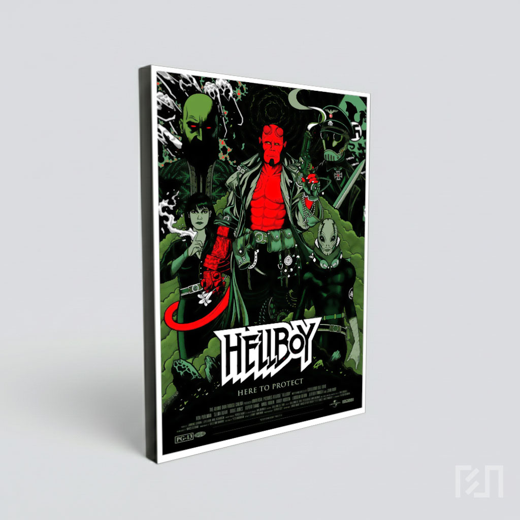 Poster Seni Hellboy dan Rekan-Rekannya