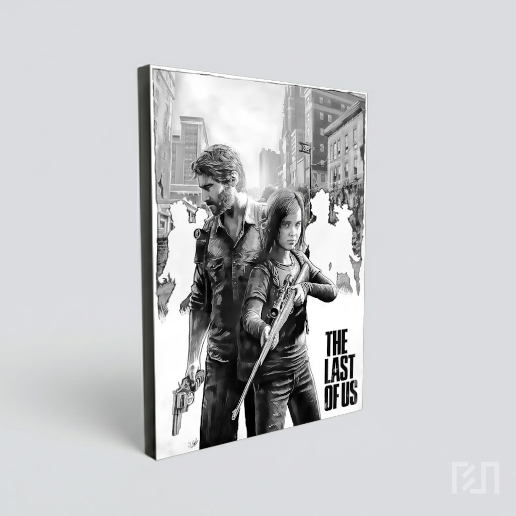 Poster Seni Hitam Putih The Last of Us
