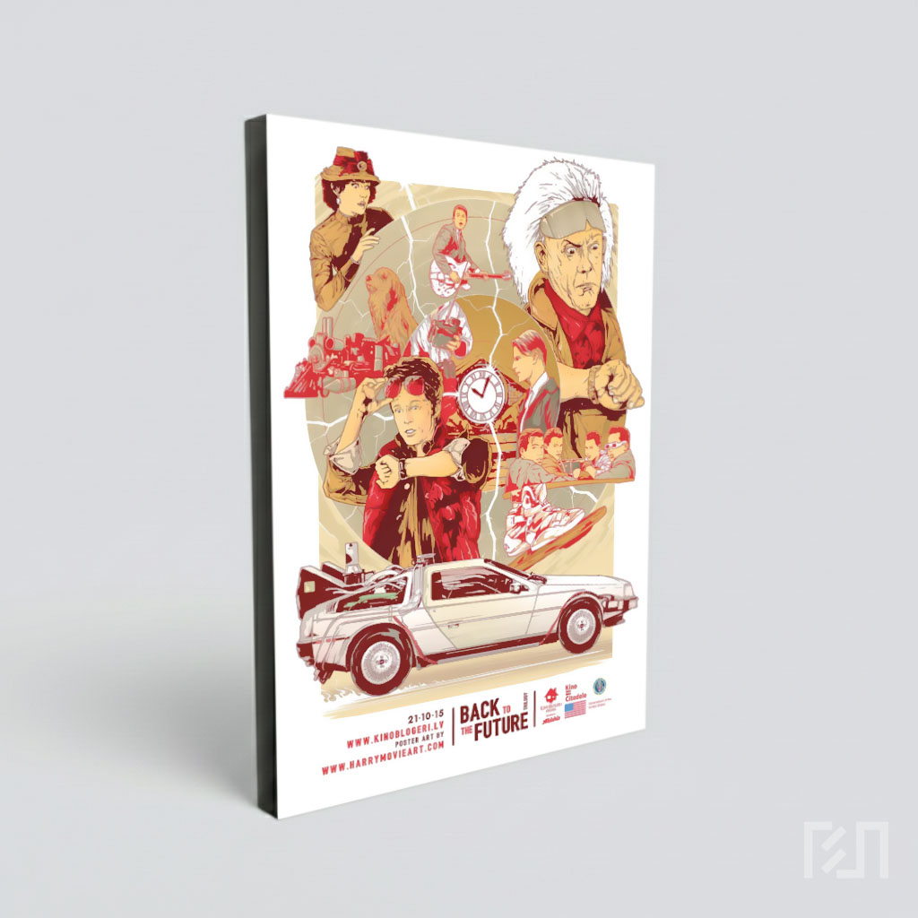 Poster Seni Ilustrasi Back to the Future