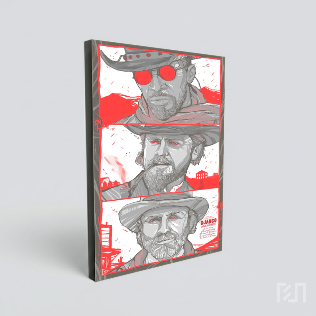 Poster Seni Ilustrasi Film Django Unchained