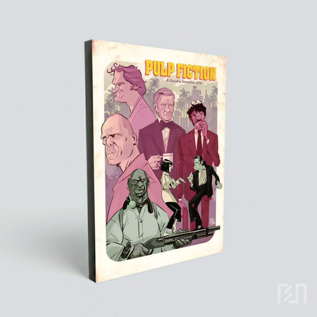 Poster Seni Ilustrasi Film Pulp Fiction