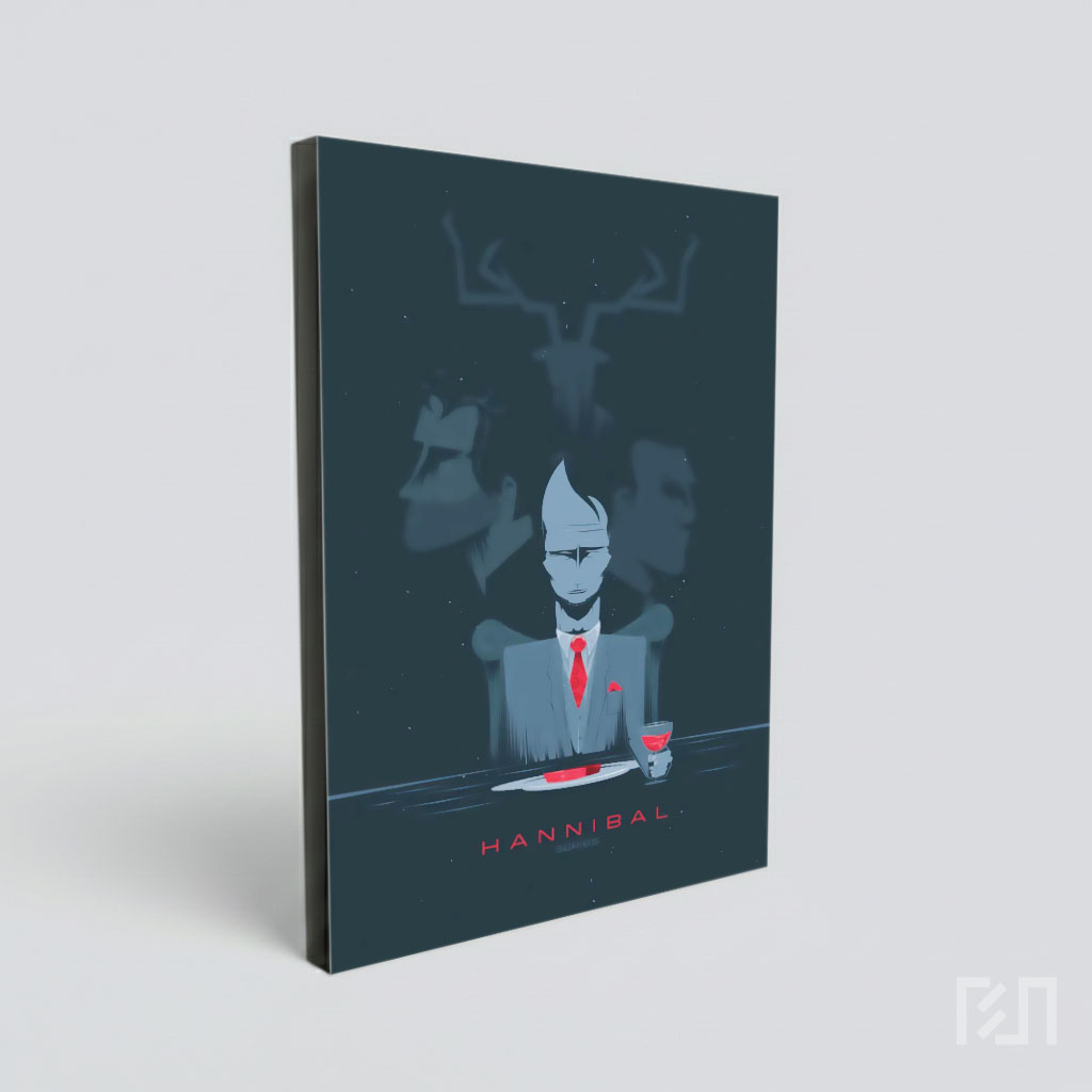 Poster Seni Ilustrasi Hannibal Lecter