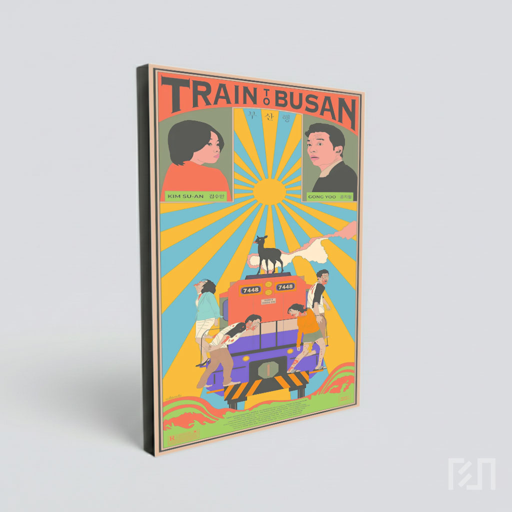 Poster Seni Ilustrasi Kereta Train to Busan