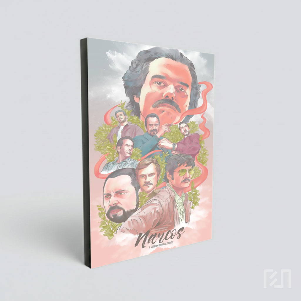 Poster Seni Ilustrasi Serial Narcos