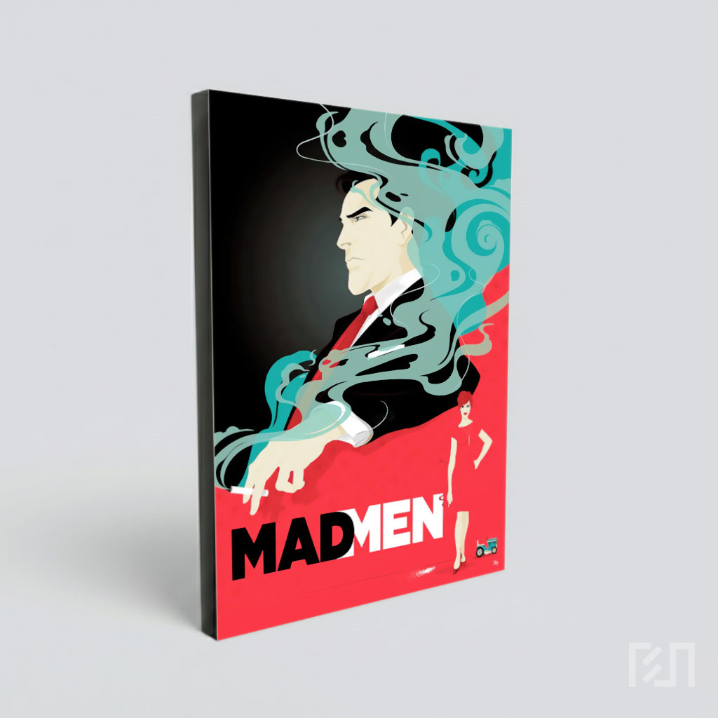 Poster Seni Ilustrasi Serial TV Mad Men