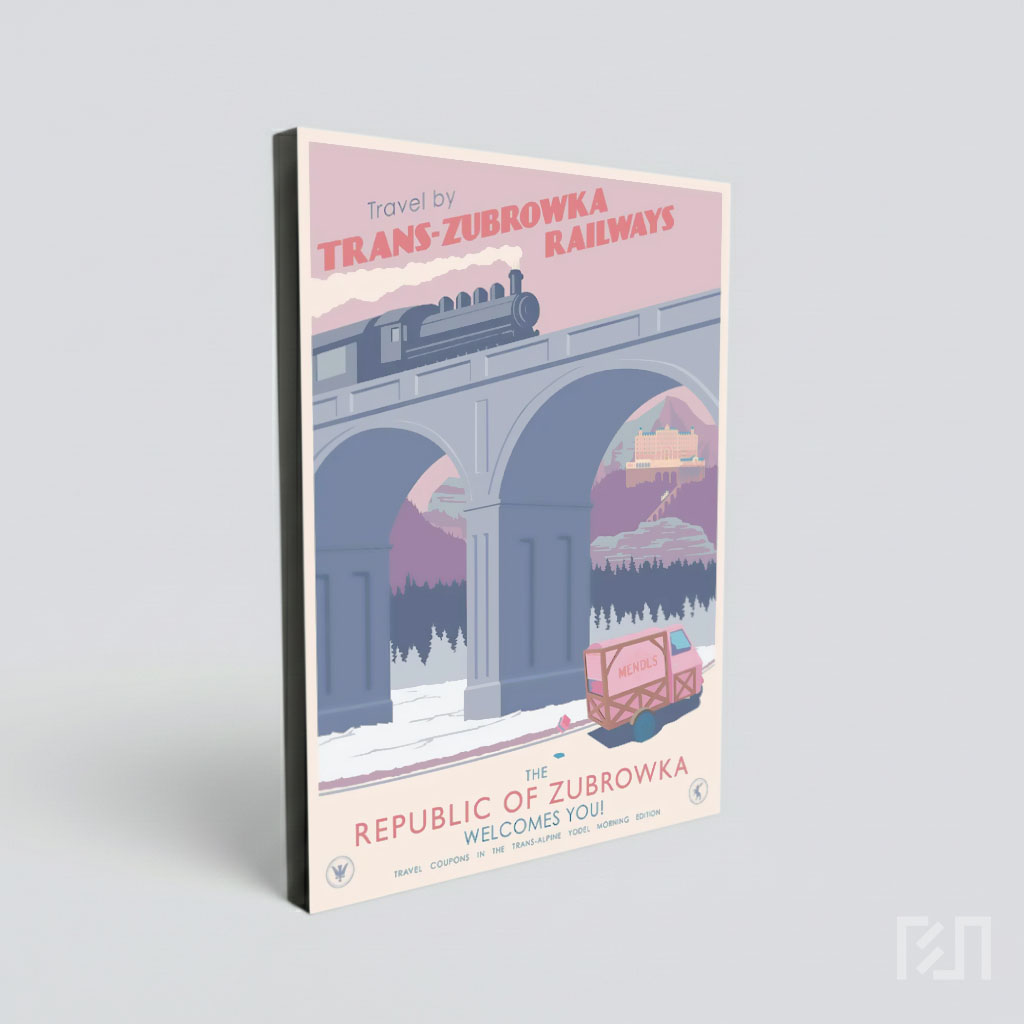 Poster Seni Ilustrasi The Grand Budapest Hotel Wes Anderson