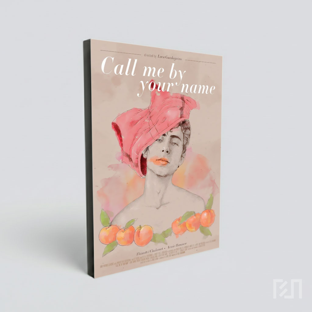 Poster Seni Ilustrasi Timothée Chalamet Call Me by Your Name