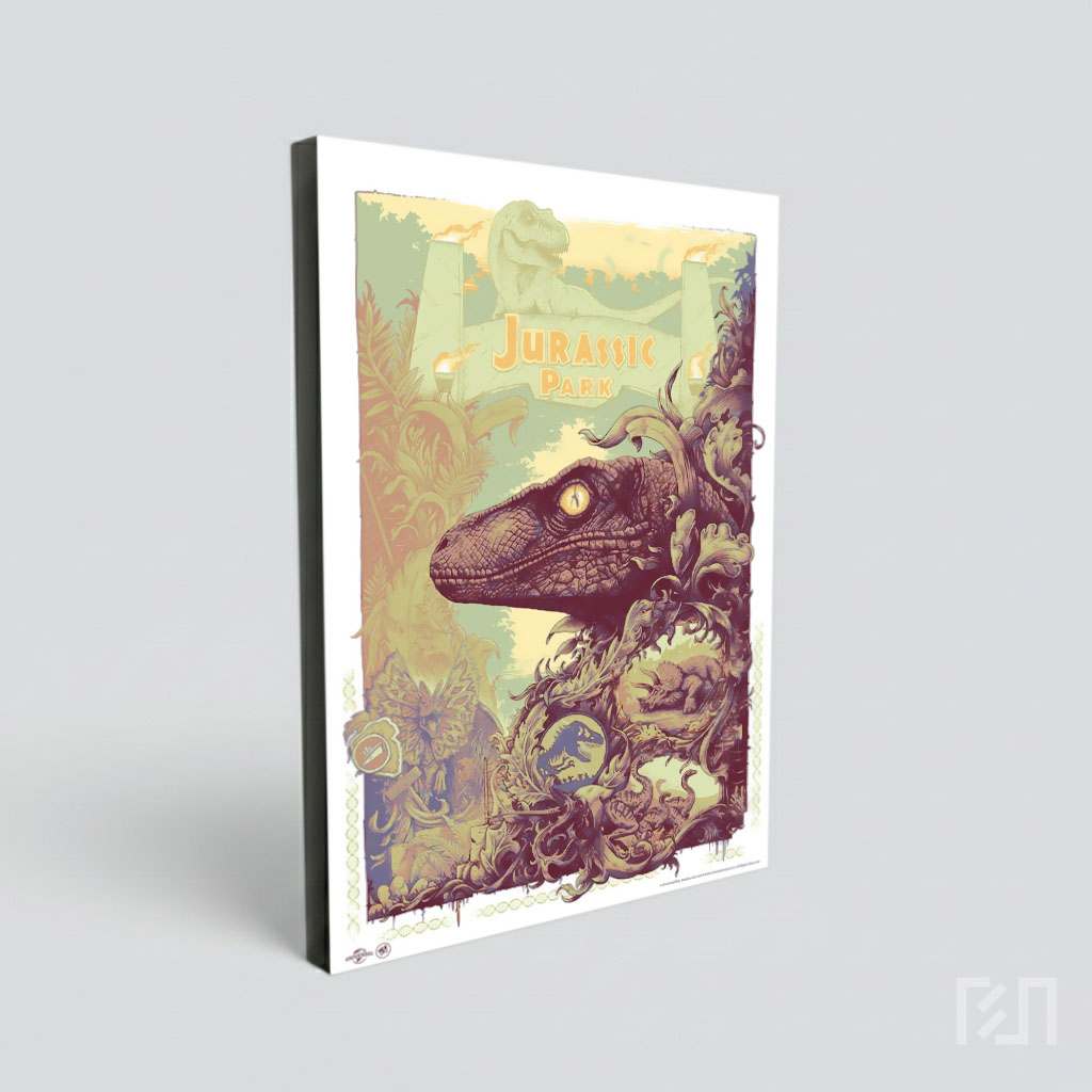 Poster Seni Jurassic Park: Ilustrasi Dinosaurus Klasik