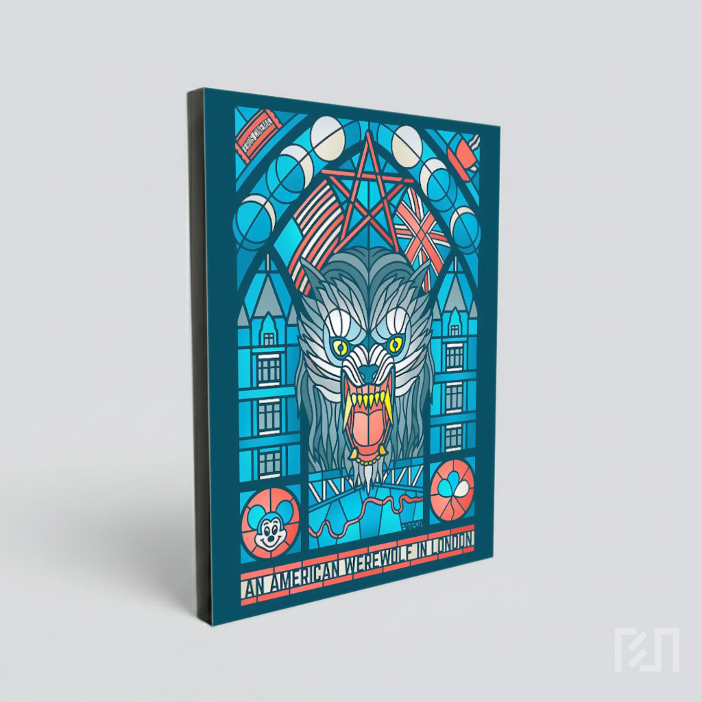 Poster Seni Kaca Patri Werewolf London