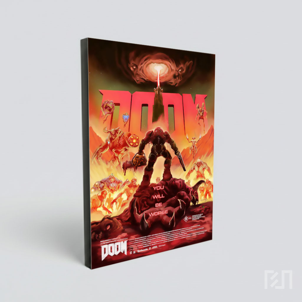 Poster Seni Keren Gim Doom dengan Karakter Slayer