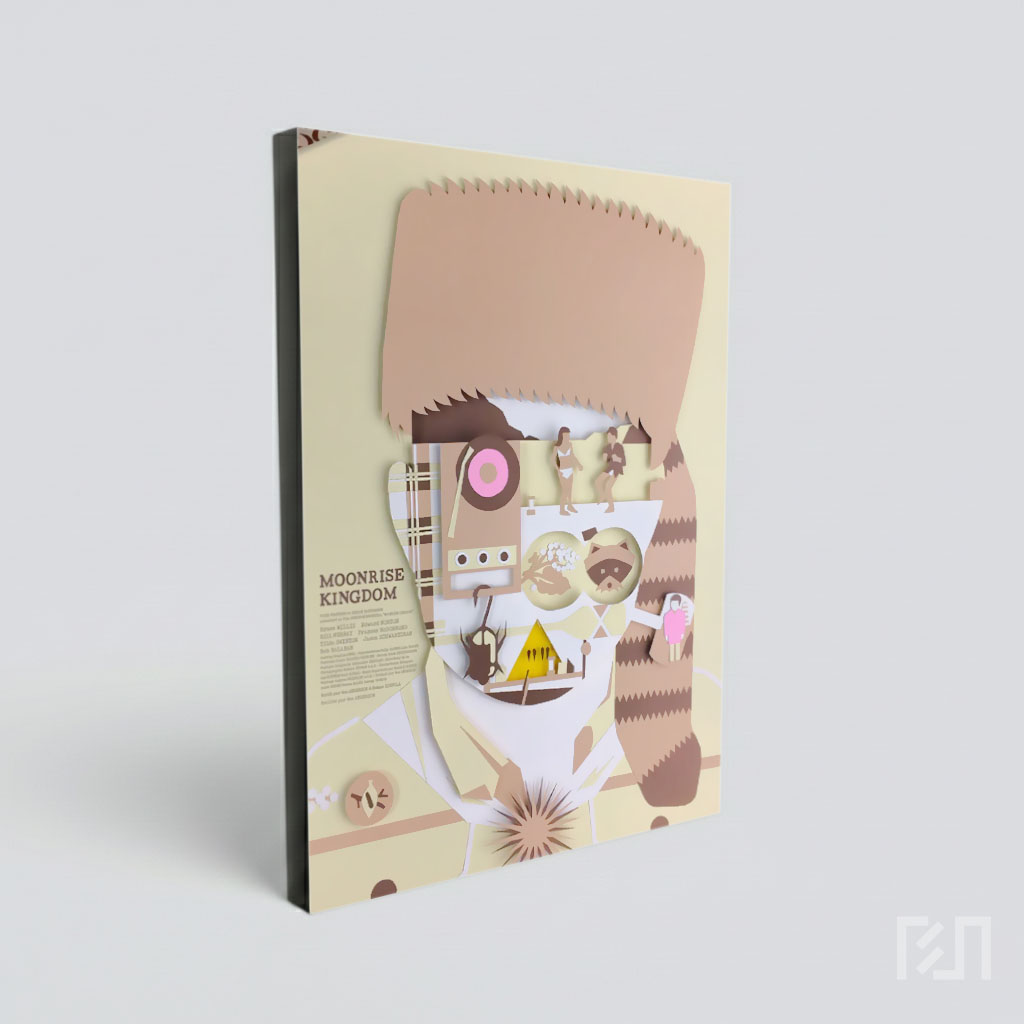 Poster Seni Kertas Moonrise Kingdom