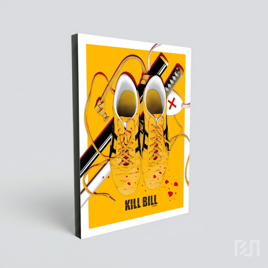 Poster Seni Kill Bill Sepatu Kuning