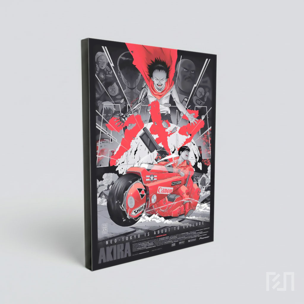 Poster Seni Kipas Akira Anime Klasik