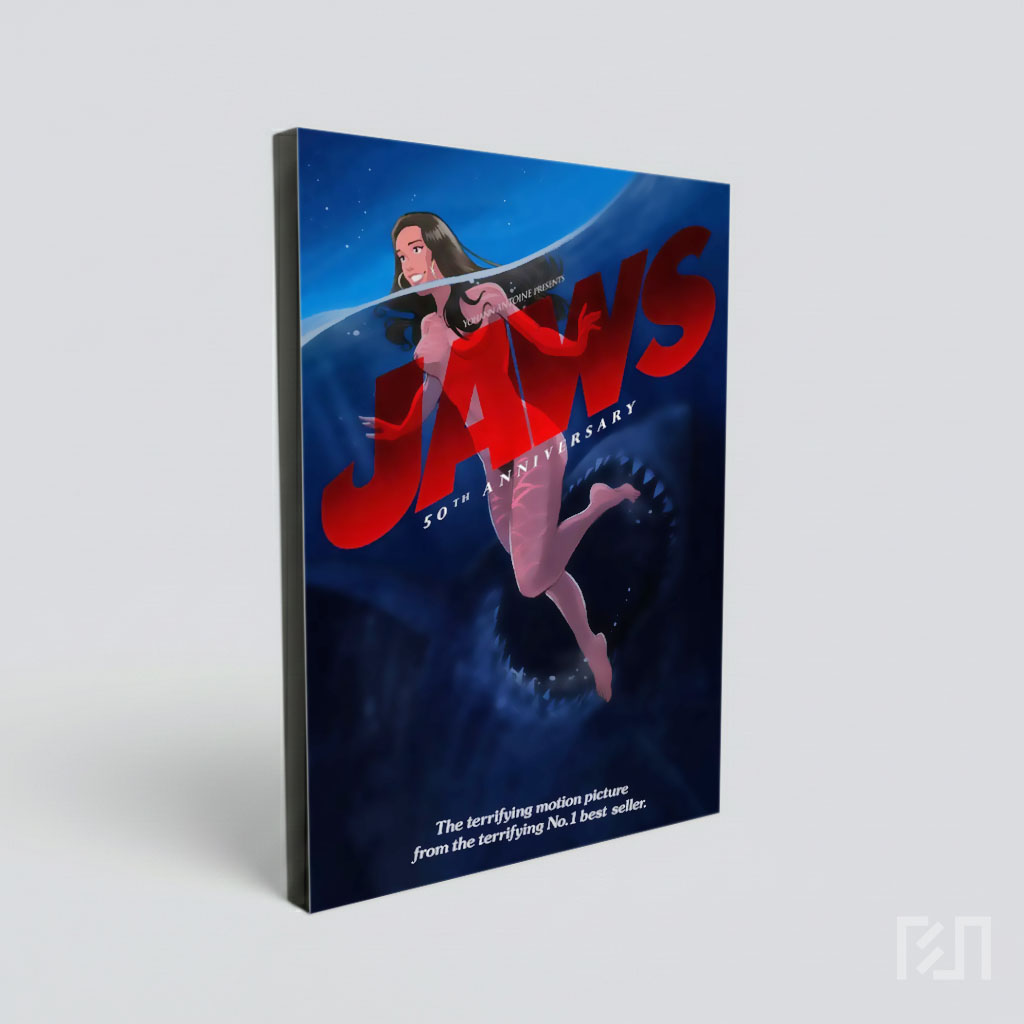 Poster Seni Kipas Jaws 50th Anniversary