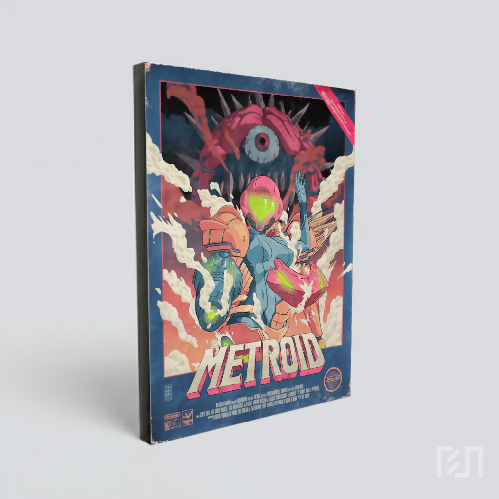 Poster Seni Kipas Metroid Samus Aran