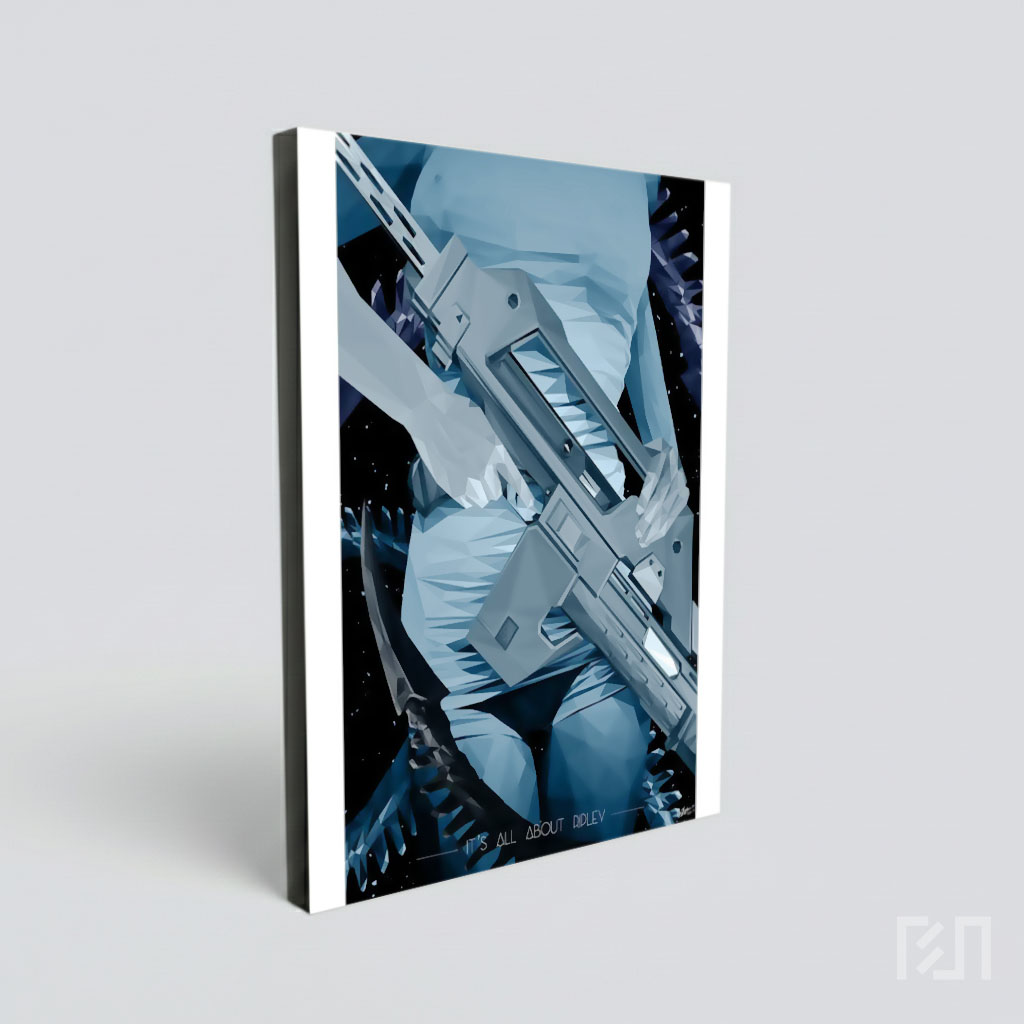 Poster Seni Low Poly Ellen Ripley Alien