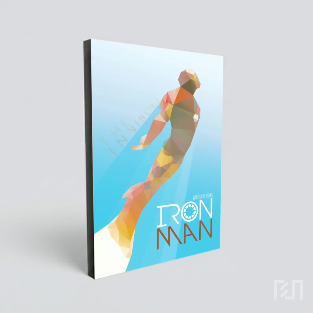 Poster Seni Low Poly Iron Man