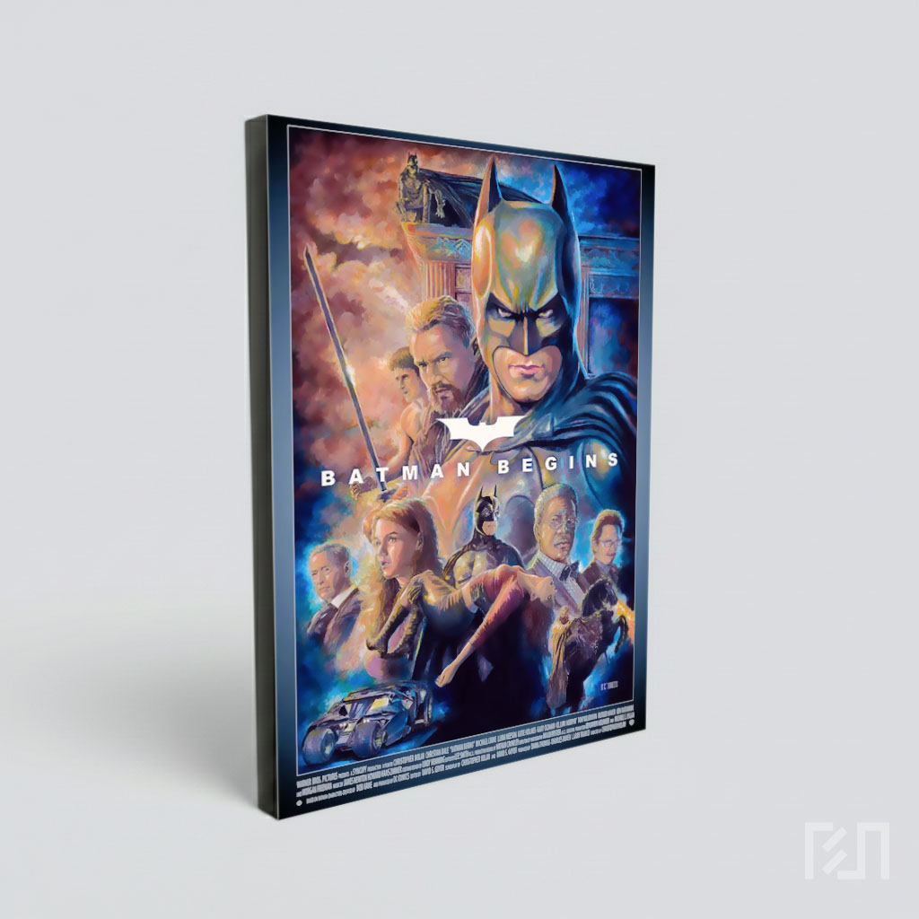 Poster Seni Lukis Film Batman Begins