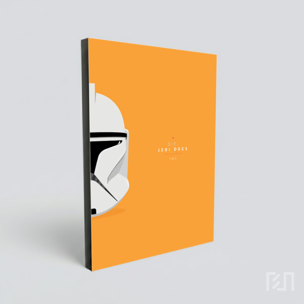 Poster Seni Minimalis Star Wars Clone Trooper