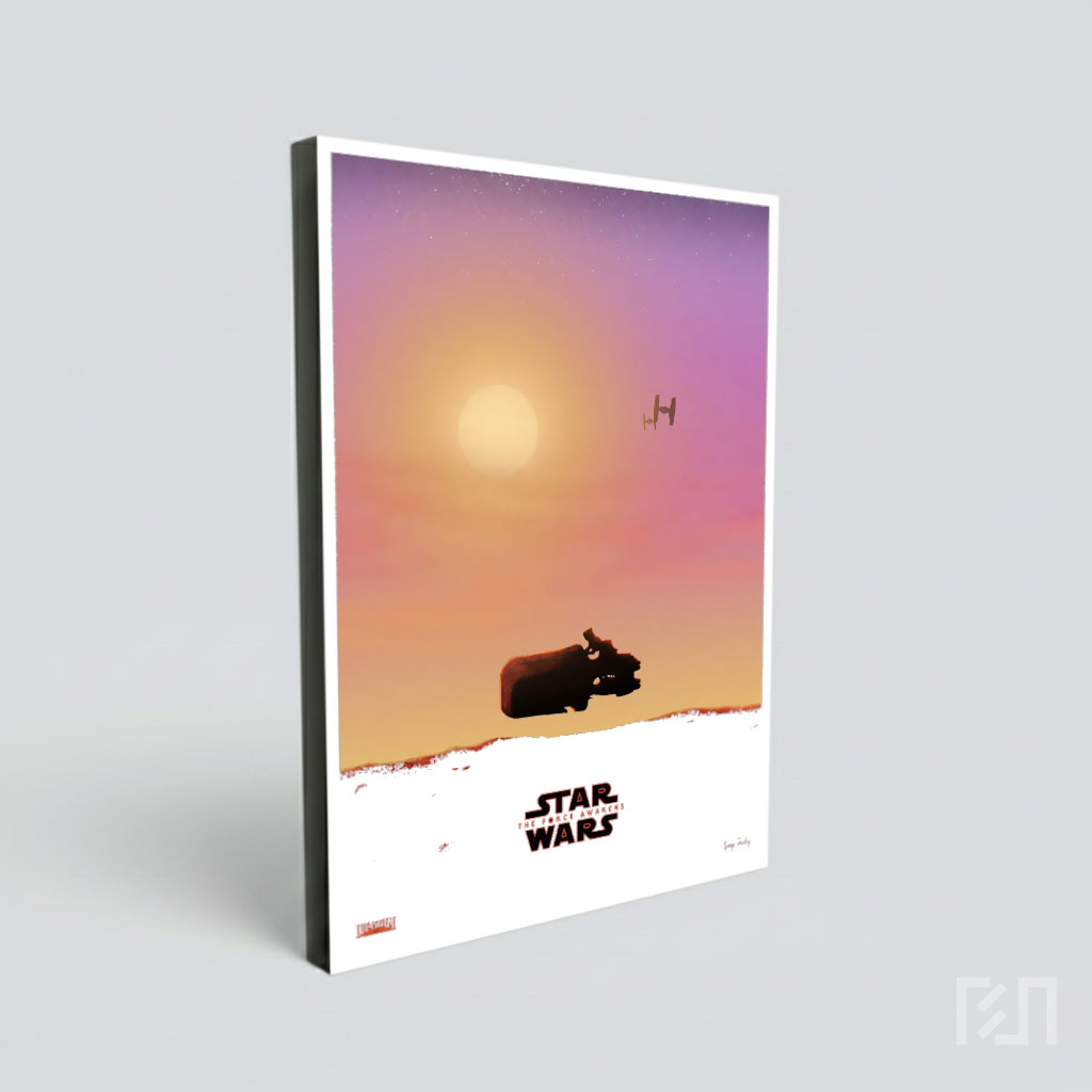 Poster Seni Minimalis Star Wars Tatooine