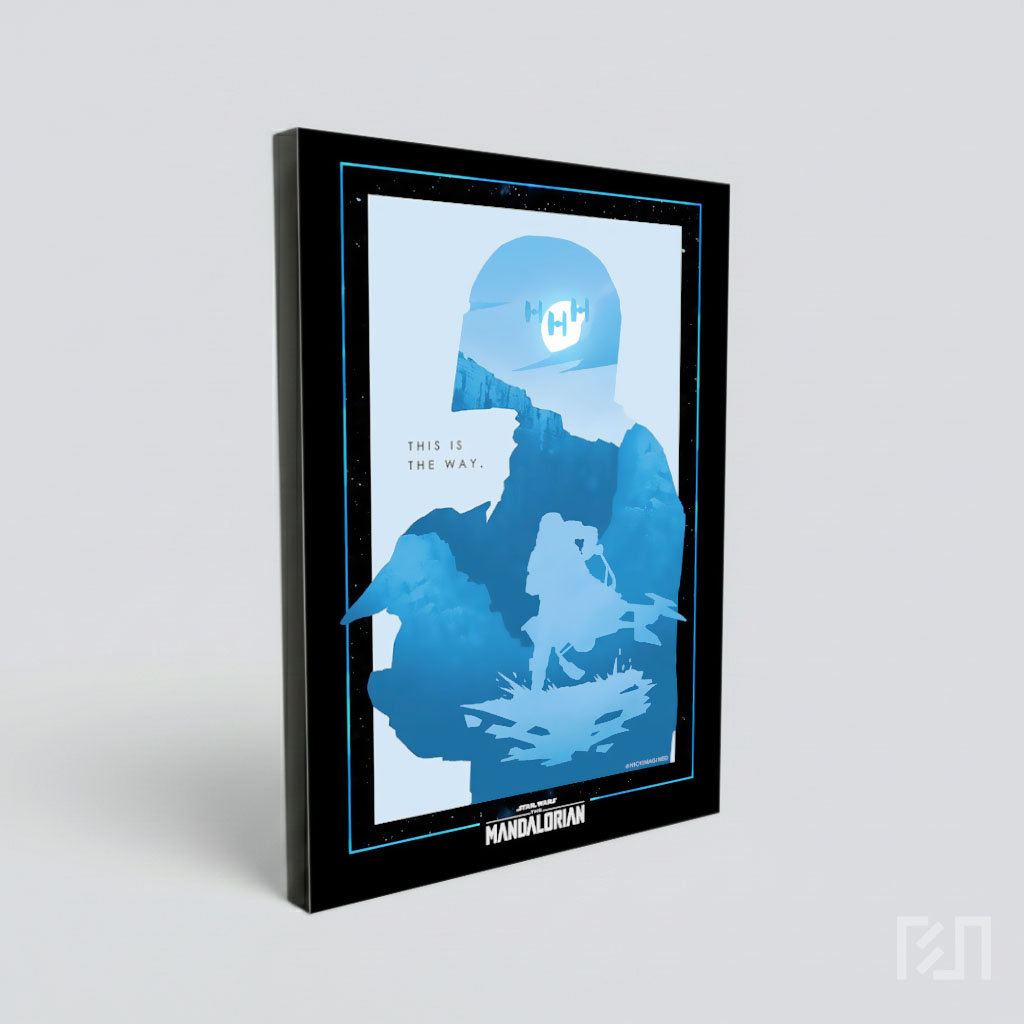 Poster Seni Minimalis The Mandalorian Star Wars