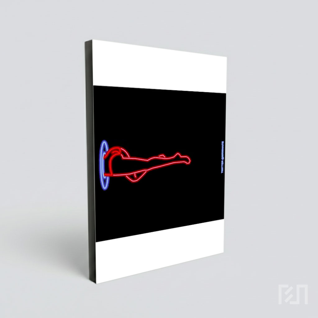 Poster Seni Neon Minimalis