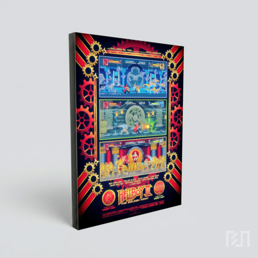 Poster Seni Pixel Hellboy II: The Golden Army