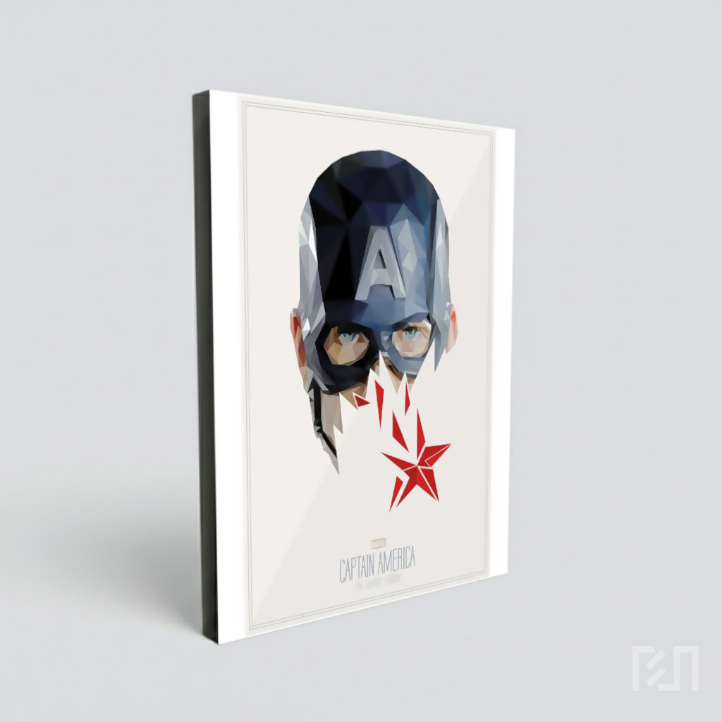 Poster Seni Poligon Captain America
