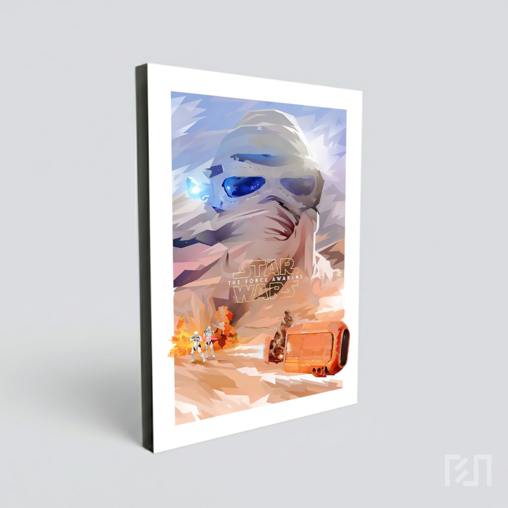 Poster Seni Poligonal Star Wars The Force Awakens