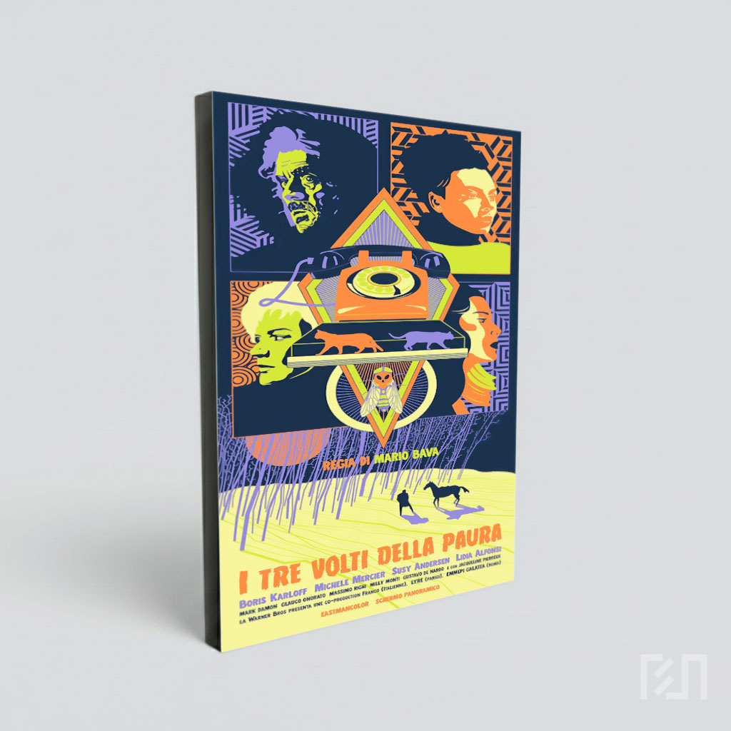 Poster Seni Pop Art Giallo Mario Bava