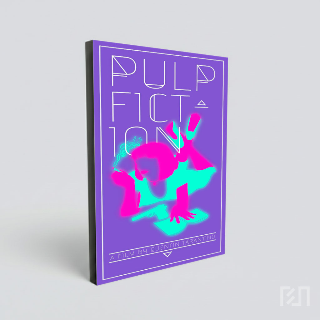 Poster Seni Pop Pulp Fiction Neon