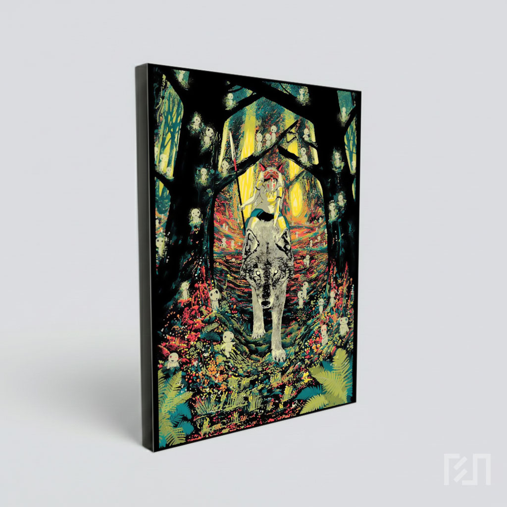 Poster Seni Princess Mononoke di Hutan