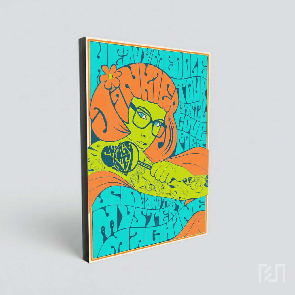 Poster Seni Psychedelic Velma Dinkley Mystery Inc